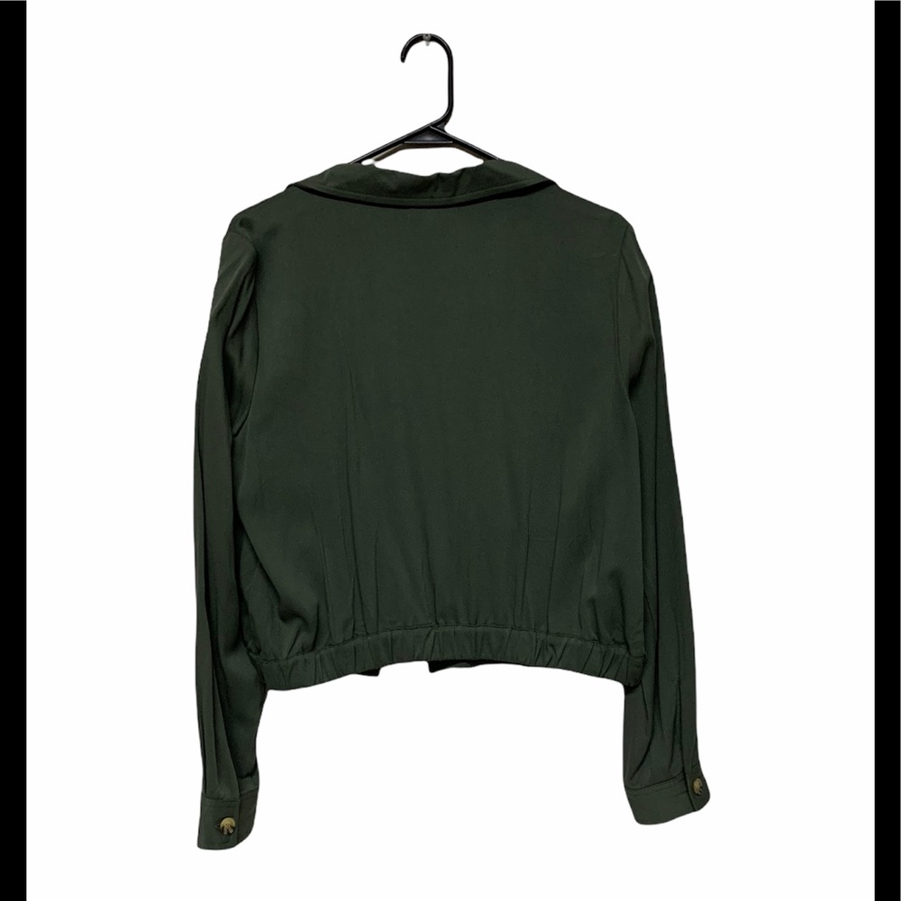 Common Stitch Button Top/outerwear. Olive green - Picture 2 of 7